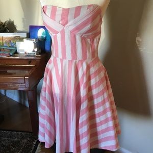 Vintage pink and white dress.